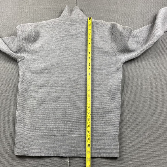 Arpenteur‎ Sweater Mens Small Gray Mock Neck Pullover 100% Wool Made in France - Picture 9 of 12